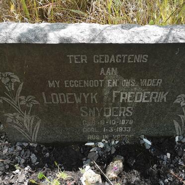 SNYDERS Lodewyk Frederik 1878-1933