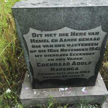 HAVENGA Coenraad Adolf 1862-1941