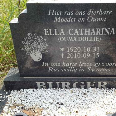 BURGER Ella Catharina 1920-2010