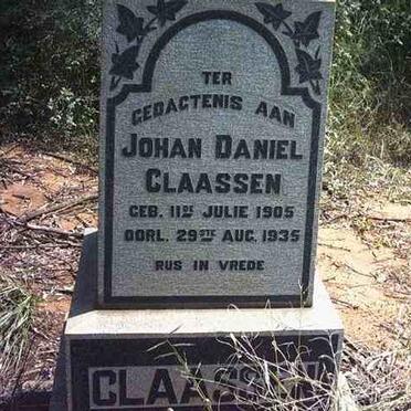 CLAASSEN Johan Daniel 1905-1935