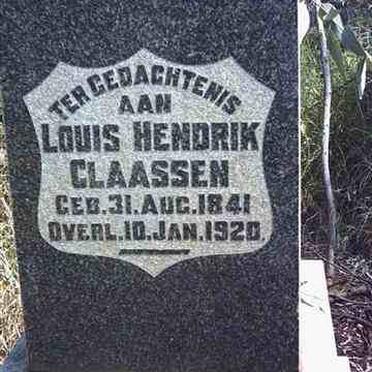 CLAASSEN Louis Hendrik 1841-1920