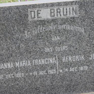 BRUIN Hendrik Johannes, de 1878-1945 &amp; Johanna Maria Francina 1880-1969
