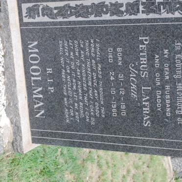 MOOLMAN Petrus Lafras 1910-1960