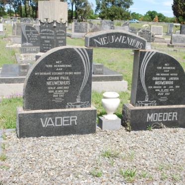 NIEUWENHUIS Johan Paul 1882-1951 &amp; Christina Jacoba KRUGER 1895-1976