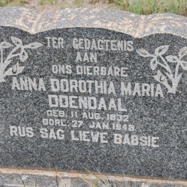 ODENDAAL Anna Dorothea Maria 1932-1948