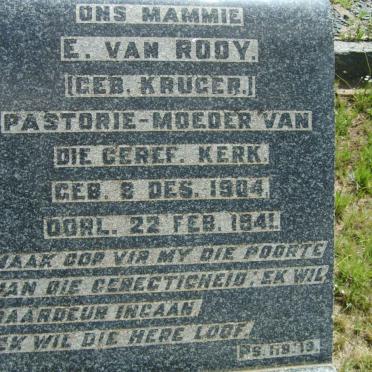 ROOY E., van nee KRUGER 1904-1941