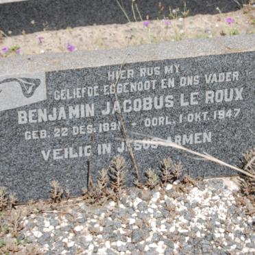ROUX Benjamin Jacobus, le 1891-1947 