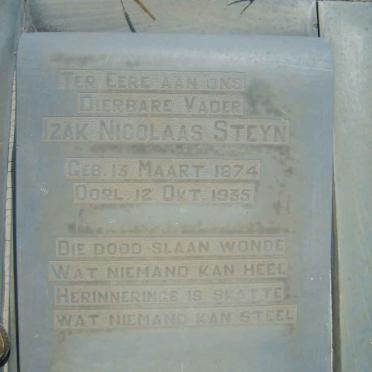 STEYN Izak Nicolaas 1874-1935