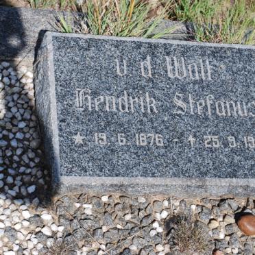 WALT Hendrik Stefanus, v.d. 1876-1933