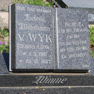 WYK Helena Wilhelmina, van nee LOUW 1910-1987