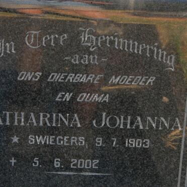 SMITH Catharina Johanna nee SWIEGERS 1903-2002