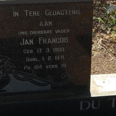 TOIT Jan Francois, du 1903-1971