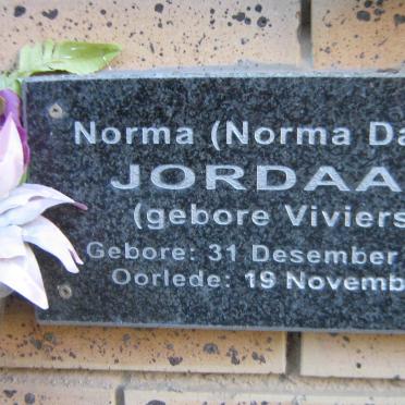 JORDAAN Norma Dawn nee VIVIERS 1950-2015