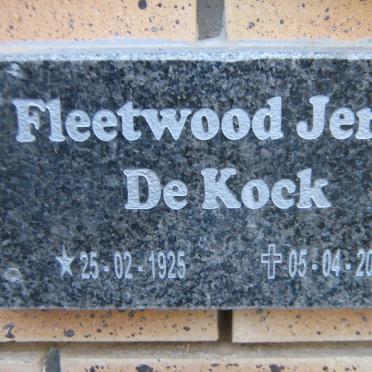 KOCK Fleetwood Jerry, de 1925-2017