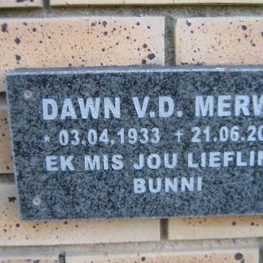 MERWE Dawn, v.d. 1933-2006