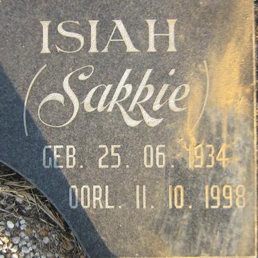 BOOYSEN Isiah 1934-1998