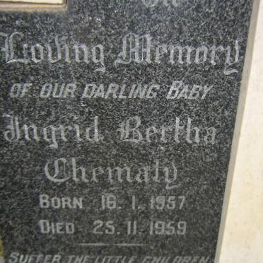 CHEMALY Ingrid Bertha 1957-1959