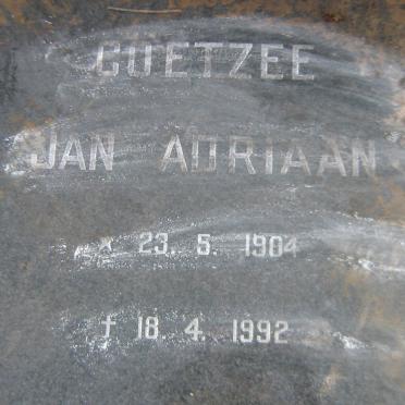 COETZEE Jan Adriaan 1904-1992