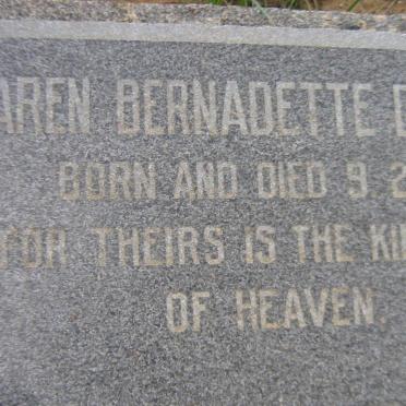 DREYER Karen Bernadette 1961-1961