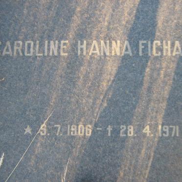 FICHARDT Caroline Hanna 1906-1971