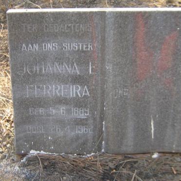 FERREIRA Johanna E. 1889-1962