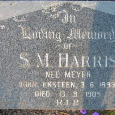 HARRIS S.M. previously MEYER nee EKSTEEN 1893-1985