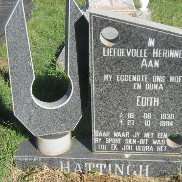 HATTINGH Edith 1930-1994