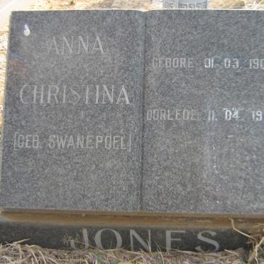 JONES Anna Christina nee SWANEPOEL 1903-1992