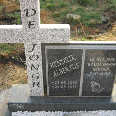JONGH Hendrik Albertus, de 1950-2014