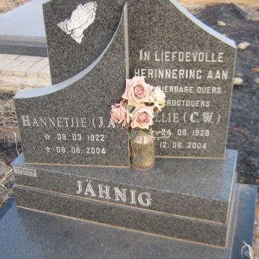 JAHNIG C.W. 1926-2004 &amp; J.A. 1922-2004
