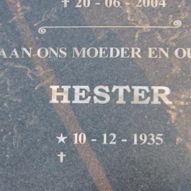 JORDAAN Johannes Jacobus 1934-2004 &amp; Hester 1935-