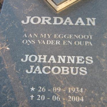 JORDAAN Johannes Jacobus 1934-2004 &amp; Hester 1935