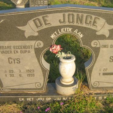 JONGE Gys, de 1923-1993 &amp; Susan 1933-