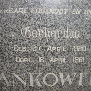 JANKOWITZ Gerhardus 1920-1961