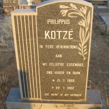 KOTZE Philippus 1903-1982