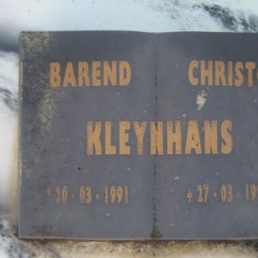 KLEYNHANS Barend Christo 1991-1992