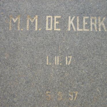 KLERK M.M., de 1917-1997