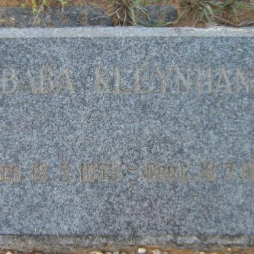 KLEYNHANS Baba 1959-1959