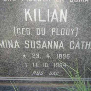 KILIAN Jacomina Susanna Catharina nee DU PLOOY 1896-1964