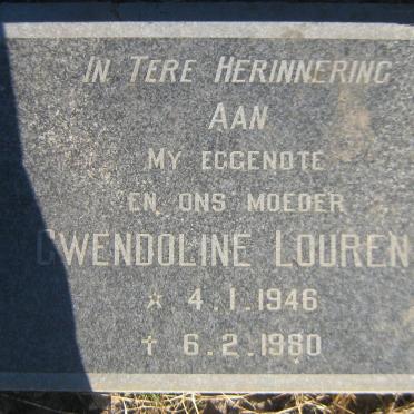 LOURENS Gwendolin 1946-1980