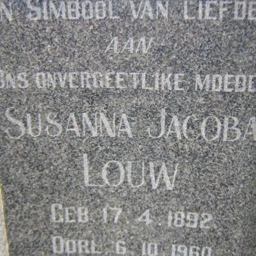 LOUW Susanna Jacoba 1892-1960