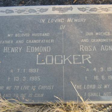 LOCKER Henry Edmond 1897-1985 &amp; Rosa Agnes 1904-1989