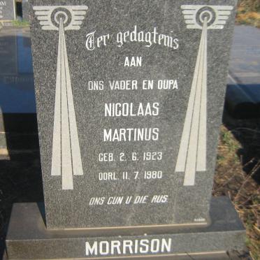 MORRISON Nicolaas Martinus 1923-1980