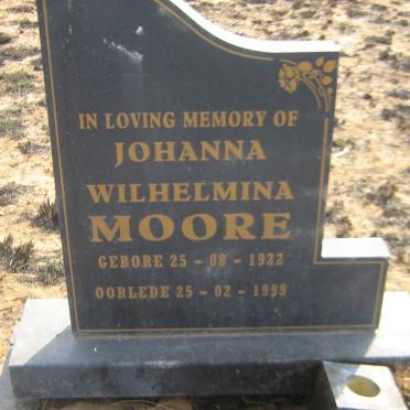 MOORE Johanna Wilhelmina 1922-1999
