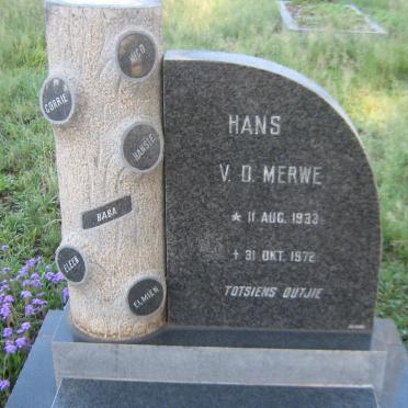 MERWE Hans, van der 1933-1972 &amp; J.M. 1935-2015