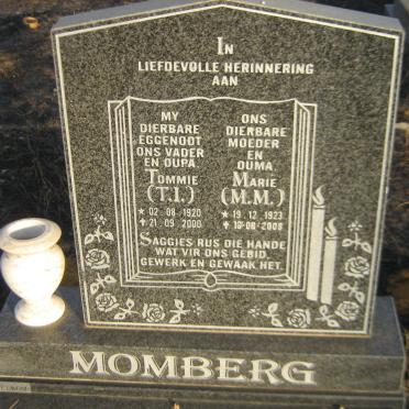 MOMBERG T.I. 1920-2000 &amp; M.M. 1923-2008