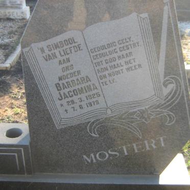 MOSTERT Barbara Jacomina 1925-1979