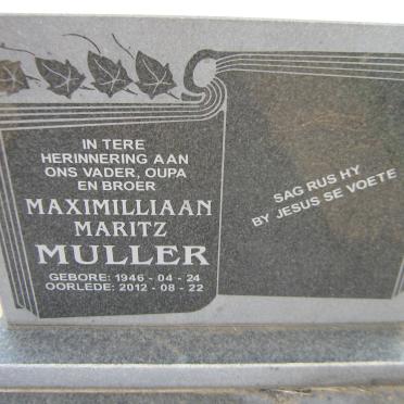 MULLER Maximilliaan Maritz 1946-2012