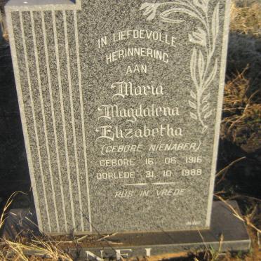 NEL Maria Magdalena Elizabetha nee NIENABER 1916-1988