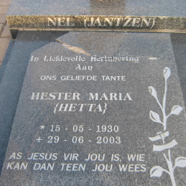 NEL Hester Maria nee JANTZEN 1930-2003